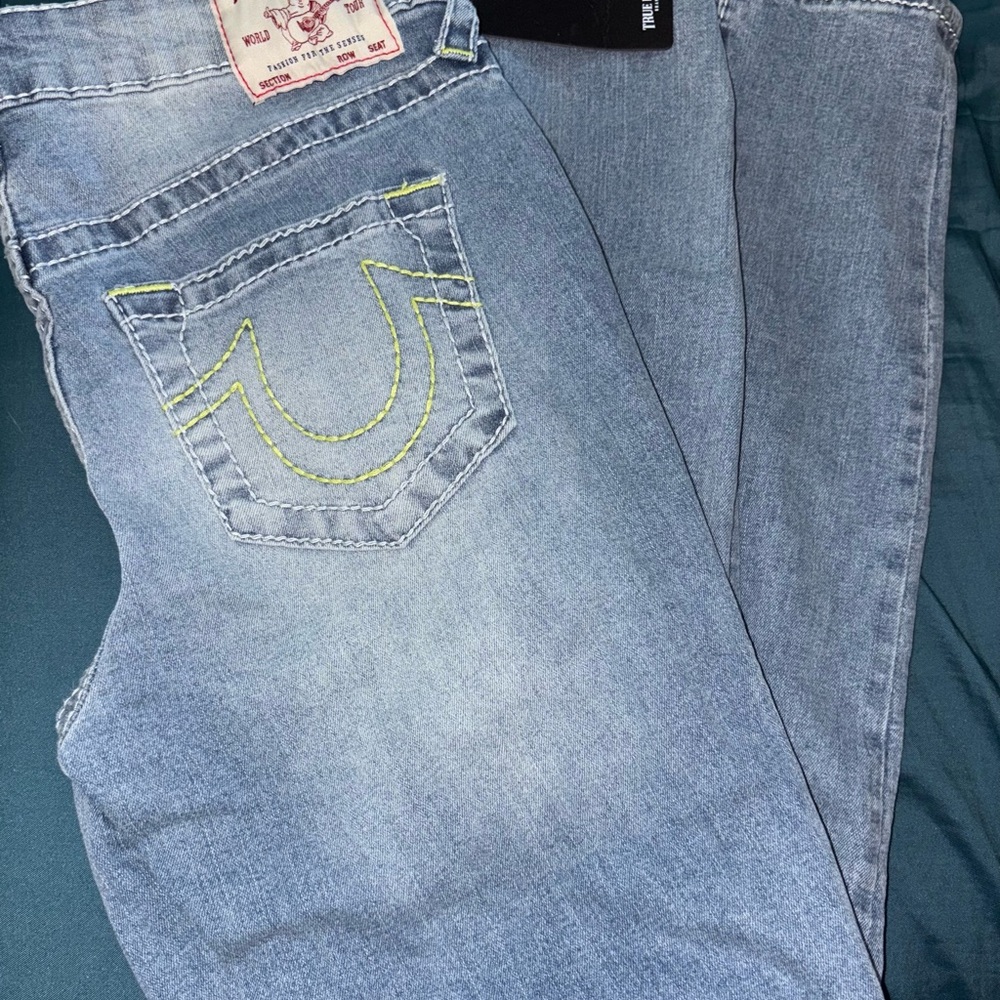 True Religion Women's Light Blue Boot Cut Jeans